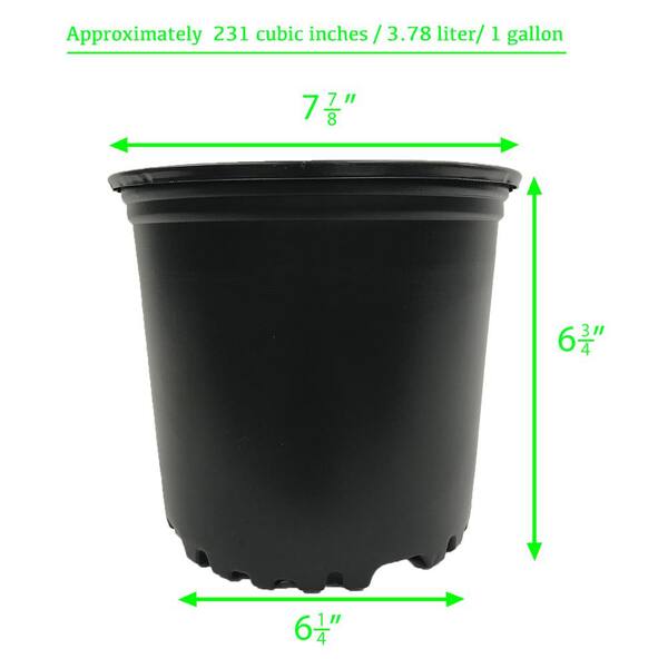 10 New 1 Gallon Plastic Garden Nursery Trade Pots 