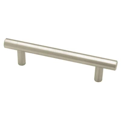 3-3/4 in. (96mm) Center-to-Center Stainless Steel Bar Drawer Pull