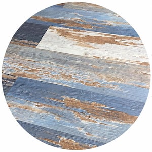 Take Home Sample COLORS Glue Down Floor Wall DIY Old Blue Sea Aged Wood 6 in. x 6 in.ÿMulti-TonalÿLuxury Vinyl Plank
