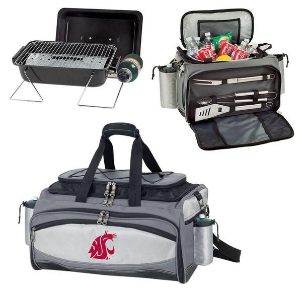 Picnic Time Vulcan Washington State Tailgating Cooler and Propane Gas Grill Kit with Embroidered Logo