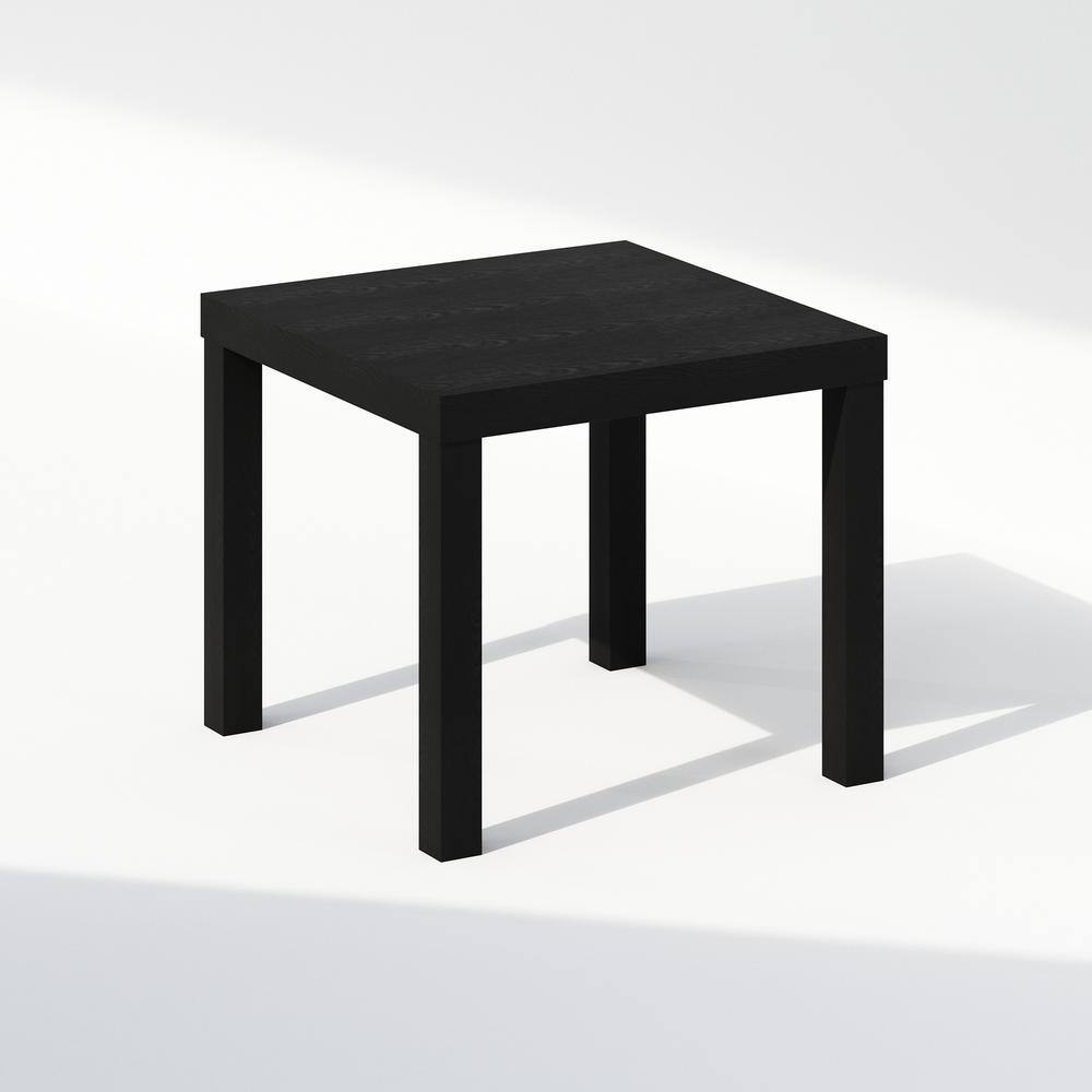 Classic 20.08 in. Black Rectangle Wood Coffee Table