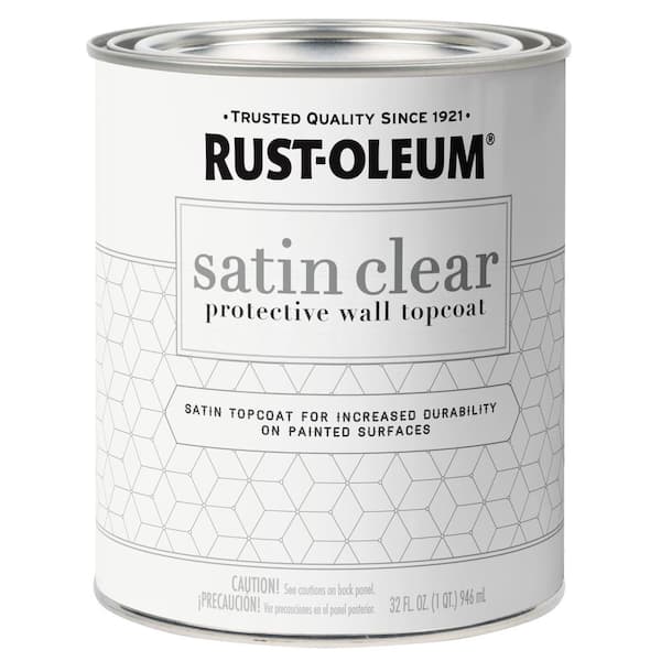 Rust-Oleum 1 qt. Satin Clear Protective Wall Topcoat