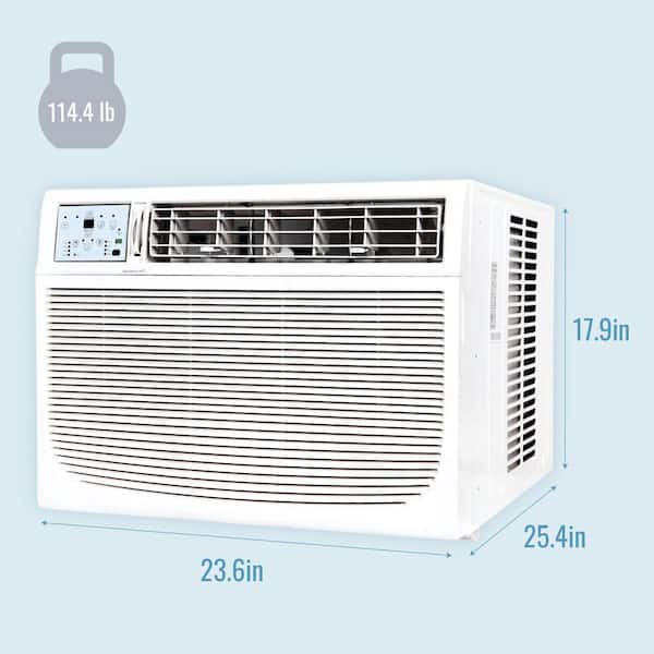 18,000 BTU (DOE) 230-Volt Window Air Conditioner Cools 1000 sq. ft. with Remote in White