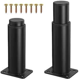 7 in. to 12 in. Metal Adjustable Furniture Legs, Adjustable Height Replacement Legs for Furniture (2-Pack)