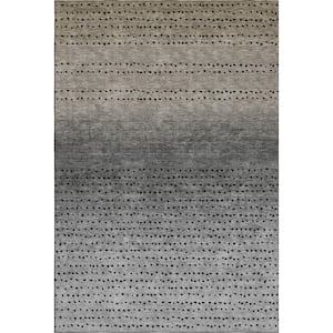Mayfield Premium Machine Washable Abstract AMF2009 Taupe 10 ft. x 14 ft. Area Rug