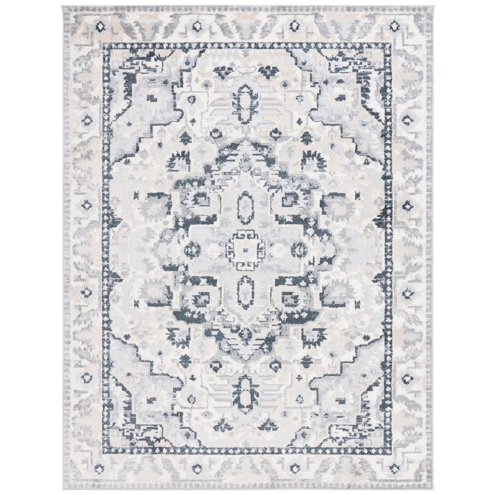 Layla 8 ft. x 10 ft. Ivory Gray/Charcoal Ornate Medallion Area Rug price history on PriceWatchPro