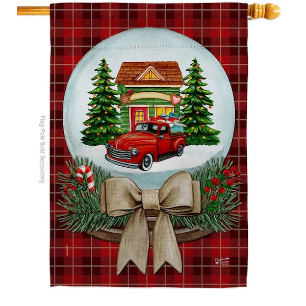 Angeleno Heritage MADE AND DESIGNED LOS ANGELES CALIFORNIA 28 in. x 40 in. Winter Time House Flag Double-Sided Decorative Vertical Flags