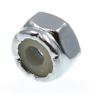 #8-32 Grade 2 Zinc Plated Steel Nylon Insert Lock Nuts (50-Pack)