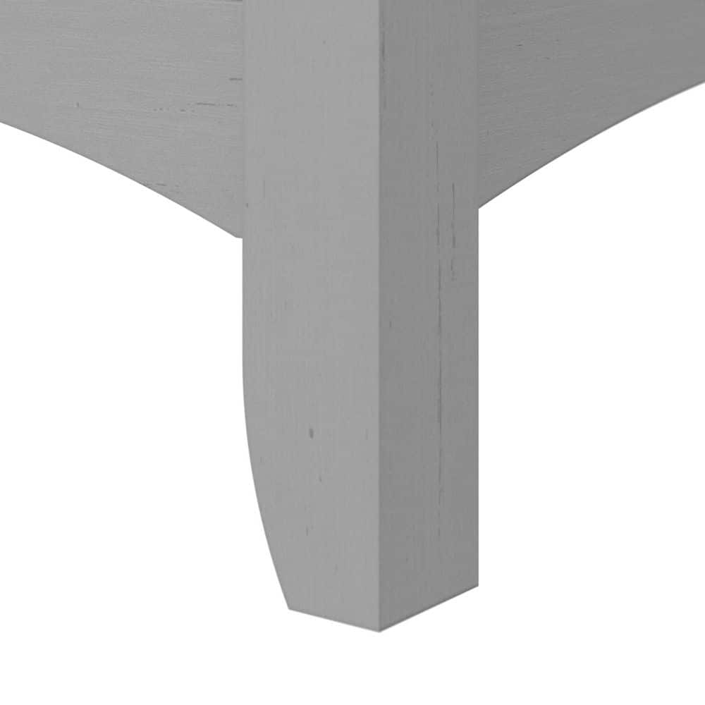 Cape Cod Gray Mission Style Accent Cupboard with Adjustable Shelving