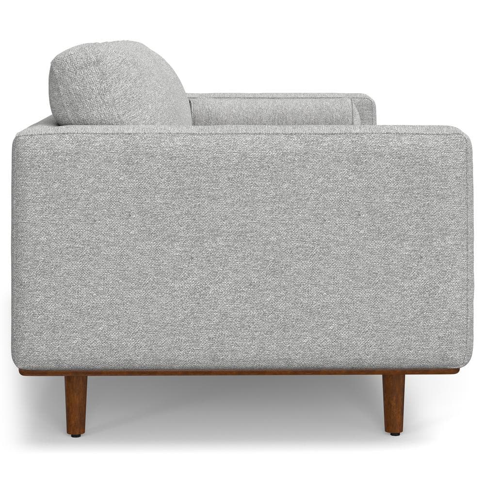 Morrison Mist Grey Fabric Mid-Century Modern 89-Inch Sofa