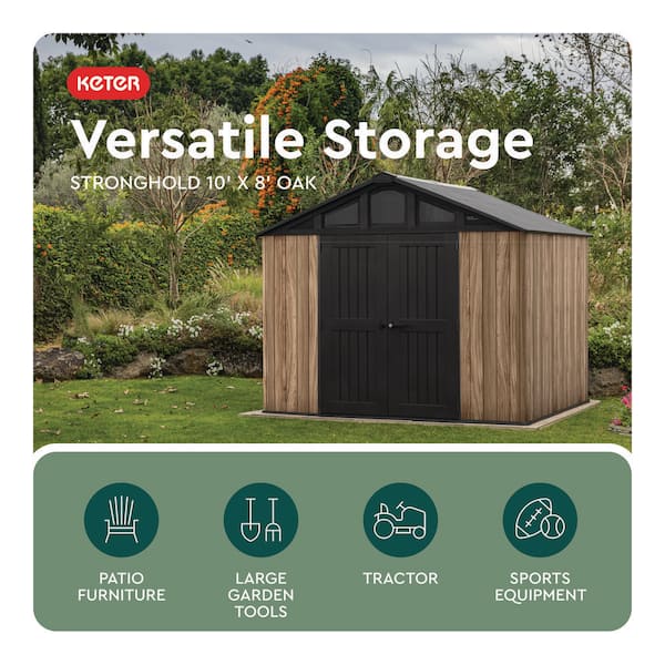 Keter Signature Stronghold 10 ft. W x 8 ft. D Resin Shed with