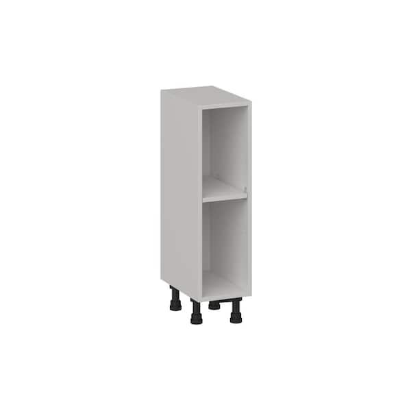J COLLECTION Bright White Base Open Shelf Assembled Kitchen Cabinet (9 in. W x 34.5 in. H x 14 in. D)