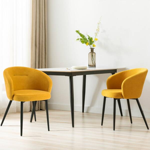 mustard velvet dining chairs