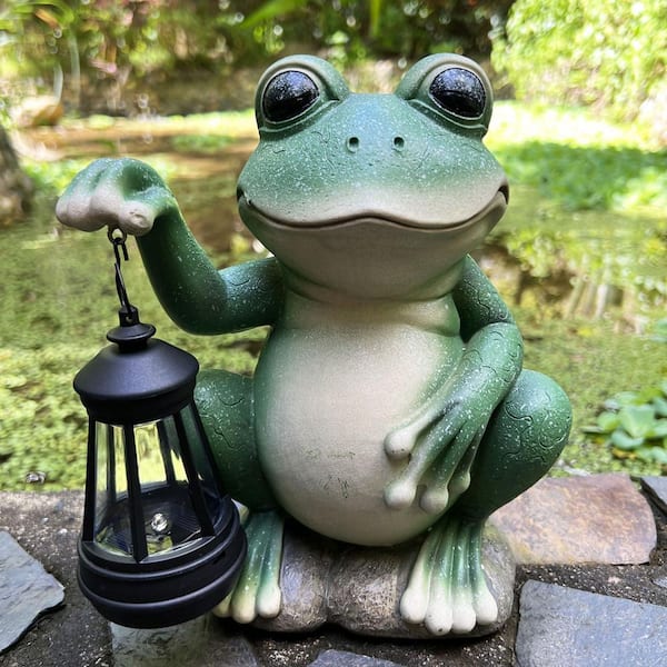 OGETFUUR Solar Garden Statues Outdoor Decor-Yard Decorations for