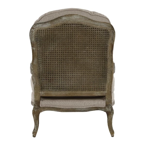 Lazzara Paighton Beige Textured Upholstery Solid Wood