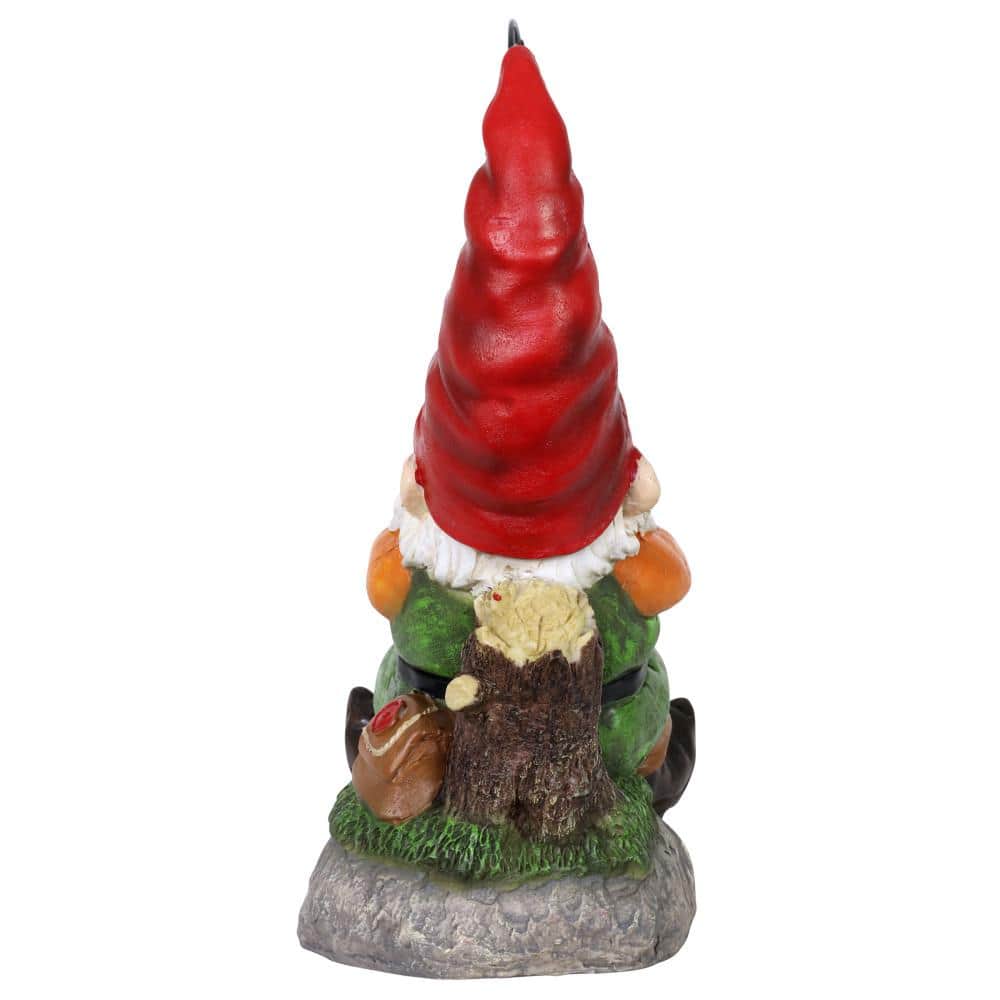 Fishing Frank Garden Gnome Statue with Red Hat