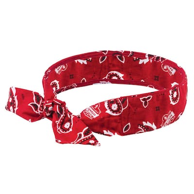 Chill-Its 6700 Red Western Evaporative Cooling Bandana Tie