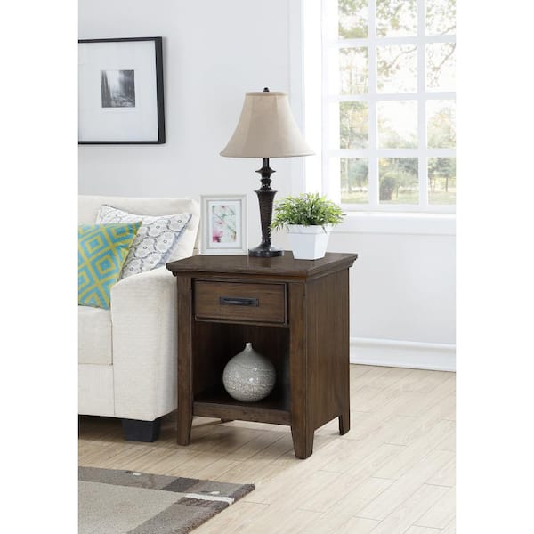 Foremost Rockwell Distressed Wheat End Table