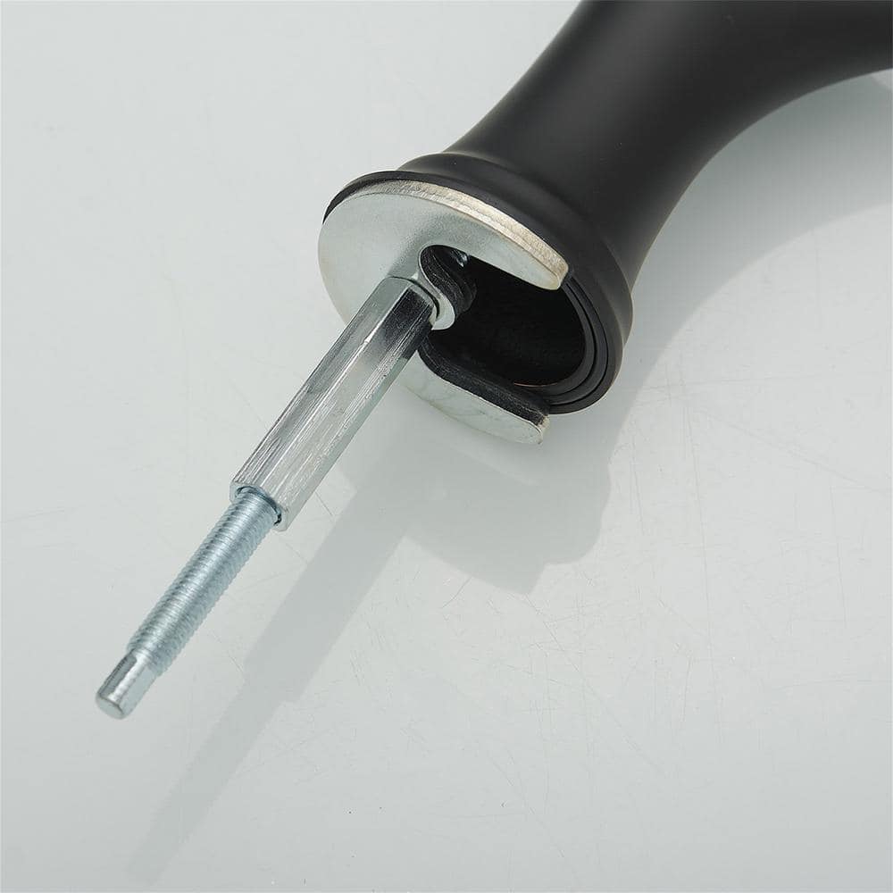 Matte Black Brass Single Handle Bathroom Faucet with Drain Kit