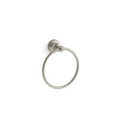 Capilano Towel Ring In Vibrant Brushed Nickel