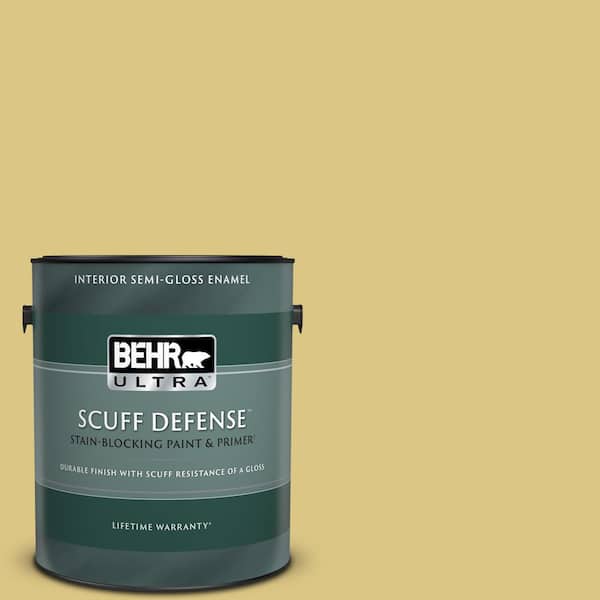 BEHR ULTRA 1 gal. #390D-5 Sea Kelp Extra Durable Semi-Gloss Enamel Interior Paint & Primer