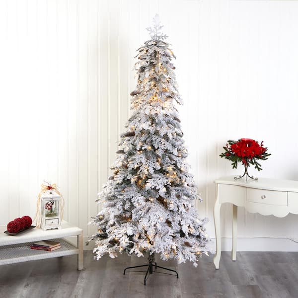 Faux pre lit led wall hanging christmas tree 58