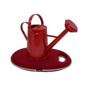 1.2 Gal. Red Traditional Watering Can with Red Memory Foam Kneeling Cushion