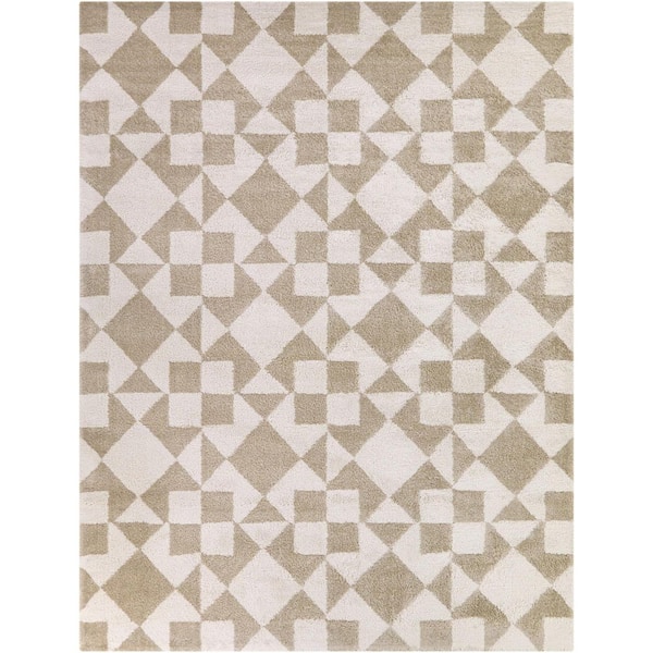 Jaxon Tan/Cream 5 ft. x 7 ft. Area Rug