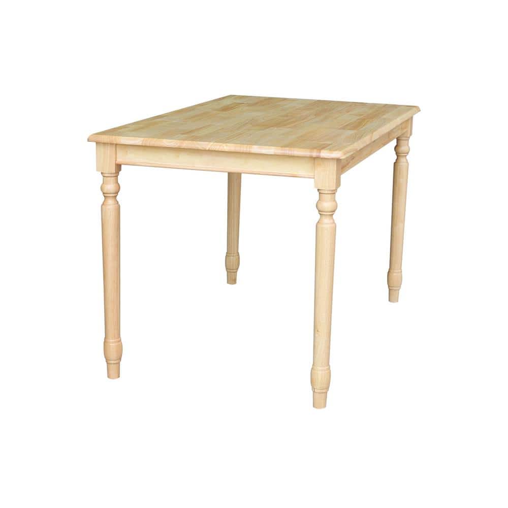 Rustic Farmhouse 48" Natural Wood Rectangular Dining Table