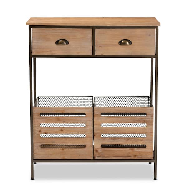 Shop Baxton Studio Abram Modern Farmhouse Industrial Oak Brown