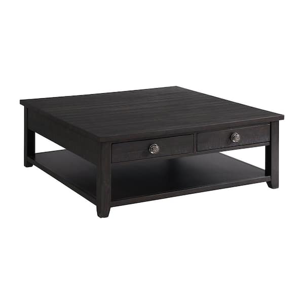 Picket House Furnishings Kahlil 48 in. Dark Espresso Square Wood Coffee Table