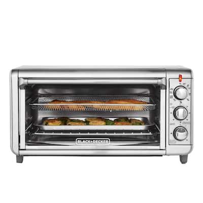 Crisp 'N Bake 1500 W 8-Slice Stainless Steel Toaster Oven with Fry Basket