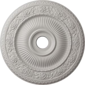 2 in. x 24-1/4 in. x 24-1/4 in. Polyurethane Logan Ceiling Medallion, Ultra Pure White