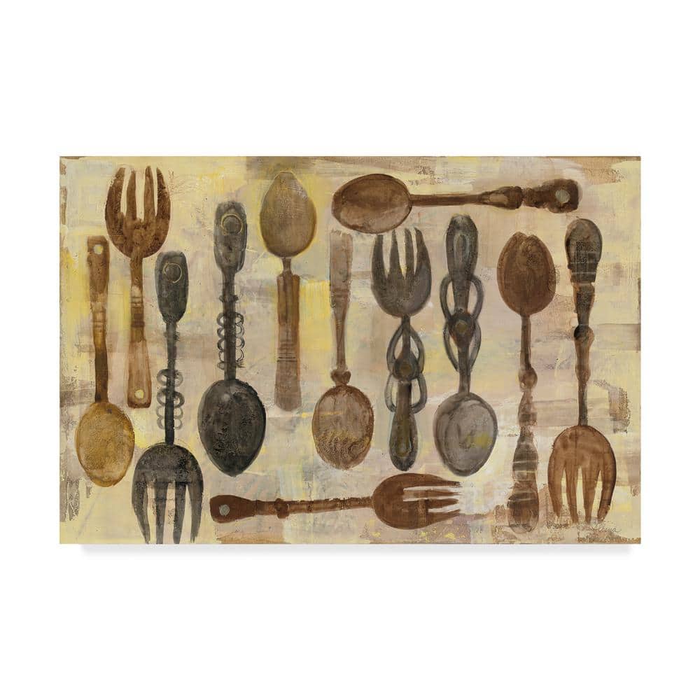 Trademark Fine Art Spoons and Forks by Albena Hristova Floater Frame ...