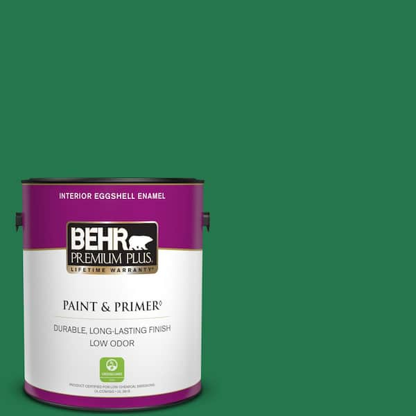 BEHR PREMIUM PLUS 1 gal. #460B-7 Pine Grove Eggshell Enamel Low Odor Interior Paint & Primer