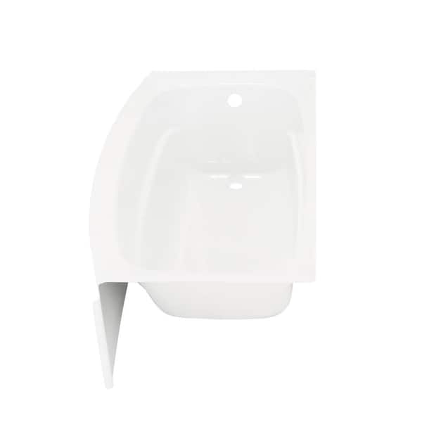 Delta - Classic 400 Curve 60 in. x 30 in. Soaking Bathtub with Left Drain in High Gloss White