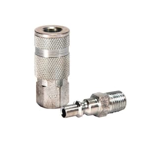 1/4 in. ARO Steel Coupler Set with Male Plug (2-Piece)