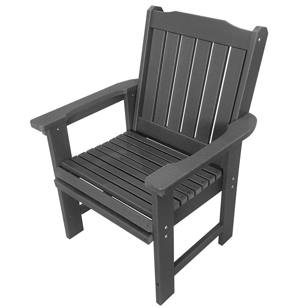 HDPE Patio Dining Chair, Outdoor Chair with 18/8 Stainless Steel Hardware (Matte Gray) price history on PriceWatchPro