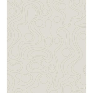 Beige Emily Rayna Lineation Peel and Stick Wallpaper Roll