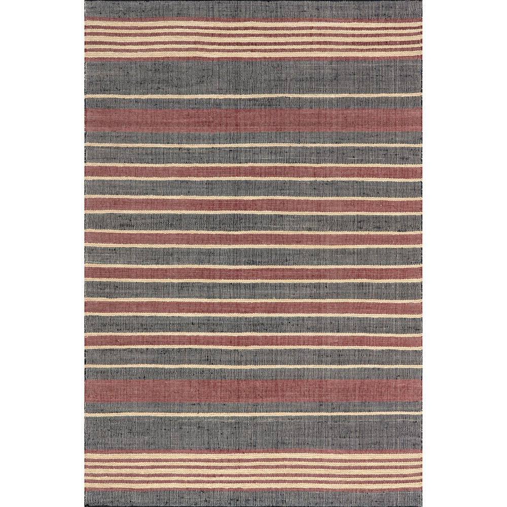 nuLOOM Wendi Striped Jute and Wool Gray 6 ft. x 9 ft. Modern Area Rug ...