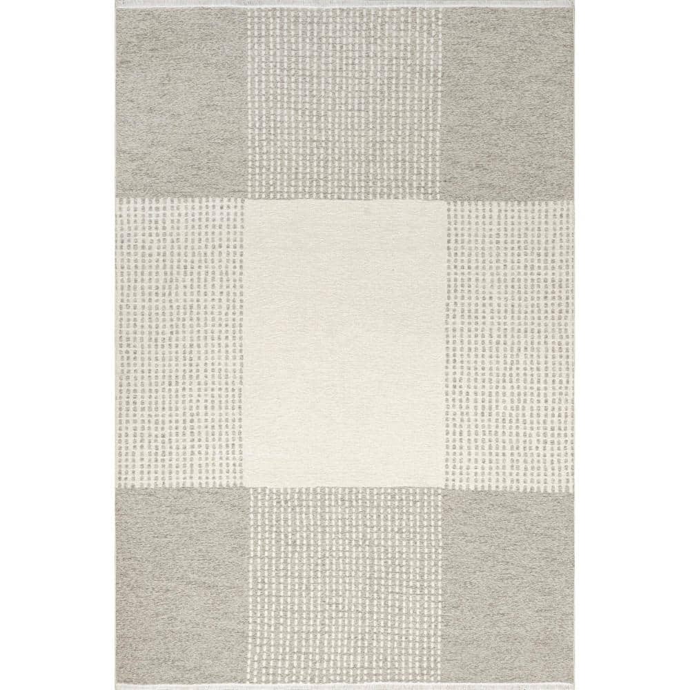 Kirby Plaid Reversible Machine Washable Cream 6 ft. 7 in. x 9 ft. Area Rug price history on PriceWatchPro