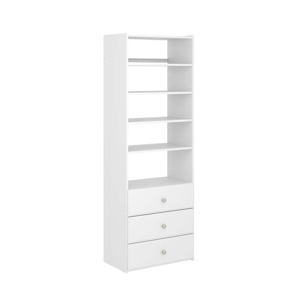 Closet Evolution Essential 25 in. W White Wood Closet Tower WH56 - The ...