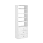 Essential 25 in. W White Wood Closet Tower