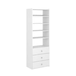 Premier Essential 25 in. W White Wood Closet Tower