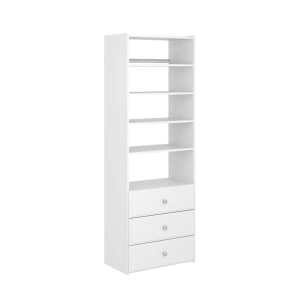Closet Evolution WH56 Essential 25 in. W White Wood Closet Tower - 1