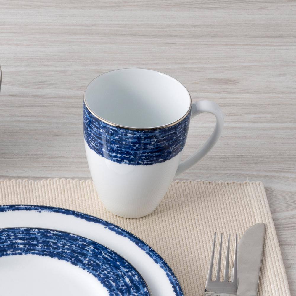 Blue and White Porcelain 4-Piece Place Setting