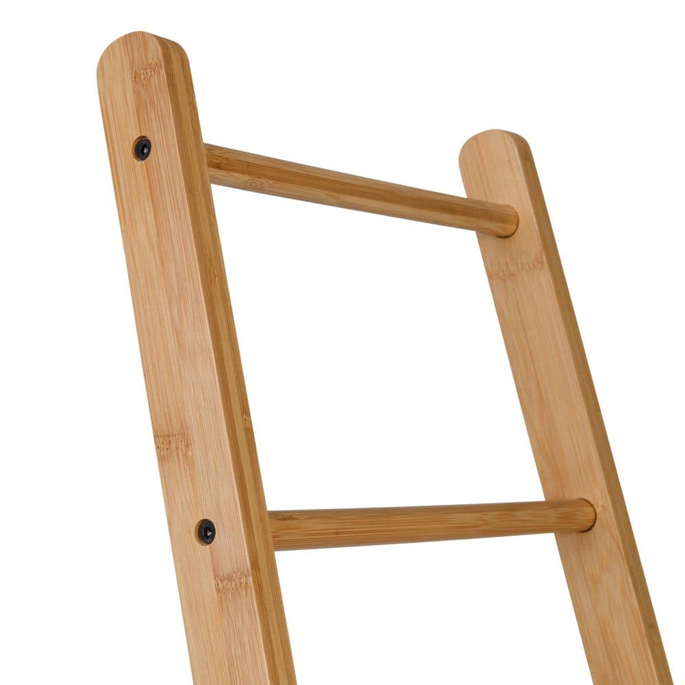 Natural Bamboo Folding Clothes Drying Ladder Rack