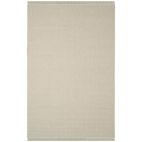 SAFAVIEH Montauk Ivory/Green 6 ft. x 9 ft. Solid Area Rug