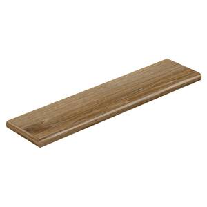 Woodacres Oak/Deerbrook Trail 47 in. L x 12-1/8 in. W x 1-11/16 in. T Vinyl Overlay Left Return for Stairs 1 in. T