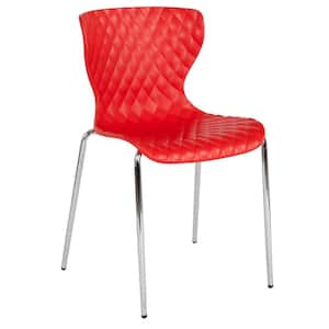 Plastic Stackable Chair in Red